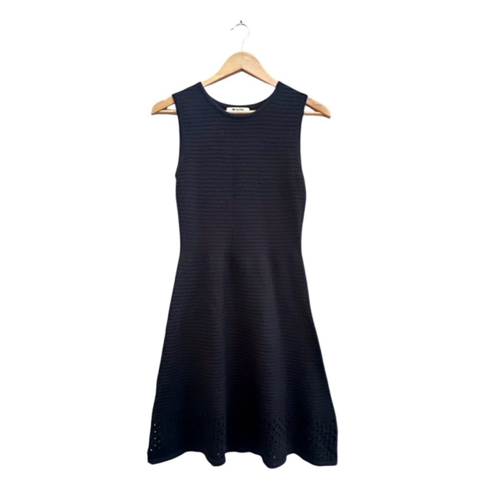 STEVE MADDEN BB DAKOTA Black Wool Blend Sleeveless Dress Stretch Ribbed Womens S - Picture 10 of 10